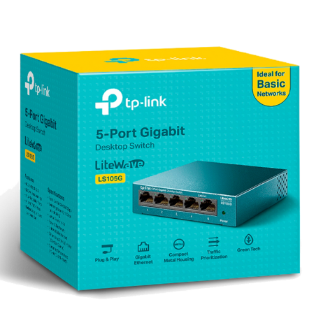 TP-LINK Switch 5 Puertos Gigabit LS105G