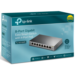 TP-LINK Switch 8 Puertos Gigabit, 4 PoE 802.3af TL-SG108PE