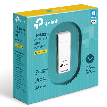 TP-LINK Adaptador inalámbrico USB N a 150Mbps